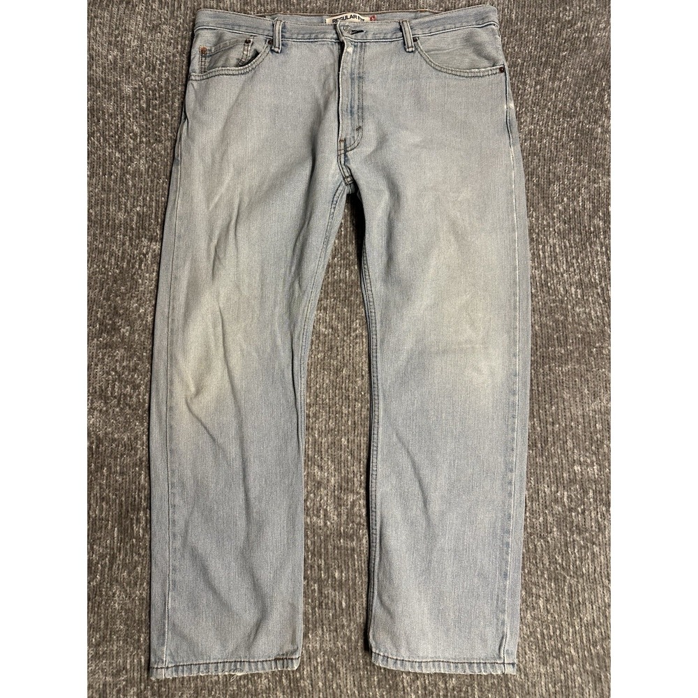 Vintage Levis 505 Jeans Mens 38x29 Light Wash Regular Fit Straight Leg Denim